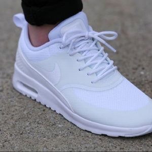 NIKE White Thea Air Max Shoes Size 7